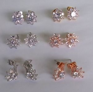 *6 pairs* stainless steel stud earrings